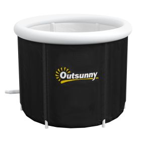 Cold Plunge Tub, Portable Ice Bath Cold Water Therapy Tub with Thermo Lid, for Athletes Recovery, Black