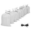 Heavy Duty Sand Bags, 50Pack 14" x 26", Empty Sandbags for Flooding with Tie Strings, Woven Polypropylene Sand Bag with 1600 Hours of UV Protection