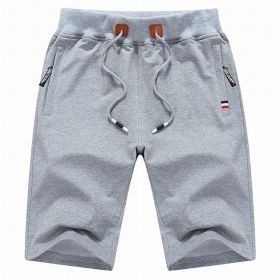 Men's Shorts Casual Classic Fit Drawstring Summer Beach Shorts With Elastic Waist And Pockets (Option: Light Grey-7XL)