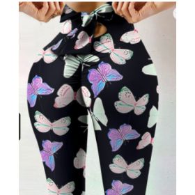 Hip-Lifting Sweatpants Leggings Women's Yoga Pants Stretch Fitness Pants (Option: L-P1007)