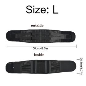 Adjustable Lower Back Brace Lumbar Support Waist Belt For Men Women Pain Relief M L XL (Option: L)