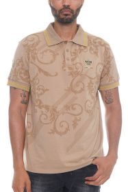 Version Couture Polo Button Down Shirt (Color: KHAKI, size: S)