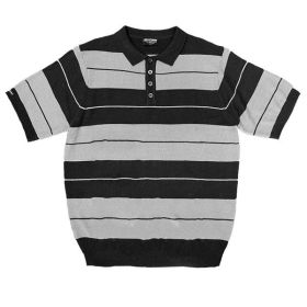 Charlie Brown Shirt Short Sleeve Polo (Color: BLACK GREY, size: 3XL)
