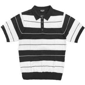 Charlie Brown Shirt Short Sleeve Polo (Color: BLACK WHITE, size: 5XL)