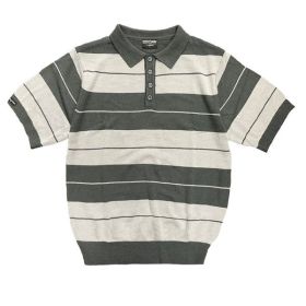 Charlie Brown Shirt Short Sleeve Polo (Color: DARKGREY GREY, size: S)