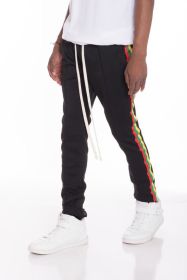 RASTA TAPED TRACK PANTS (Color: Beige, size: L)
