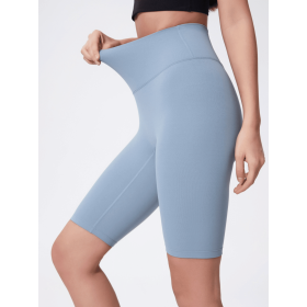 JupiterGear High-Rise Long Shorts (Color: LIGHT BLUE, size: 6)