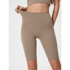 JupiterGear High-Rise Long Shorts (Color: Mocha, size: 8)