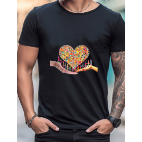 Celebrate in Style with This 100% Cotton Men's Valentine's Day Tee (Style: 239)