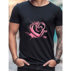 Celebrate in Style with This 100% Cotton Men's Valentine's Day Tee (Style: 231)