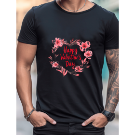 Celebrate in Style with This 100% Cotton Men's Valentine's Day Tee (Style: 182)