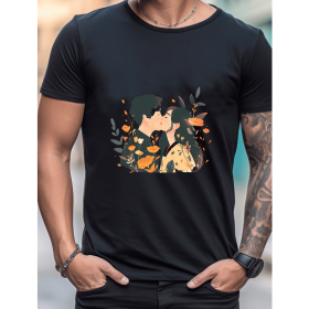Celebrate in Style with This 100% Cotton Men's Valentine's Day Tee (Style: 215)