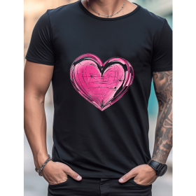 Celebrate in Style with This 100% Cotton Men's Valentine's Day Tee (Style: 185)
