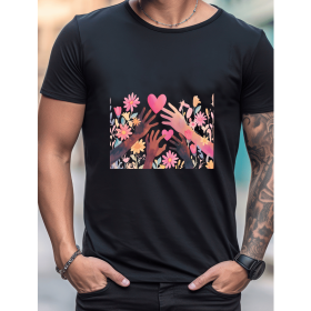 Celebrate in Style with This 100% Cotton Men's Valentine's Day Tee (Style: 183)