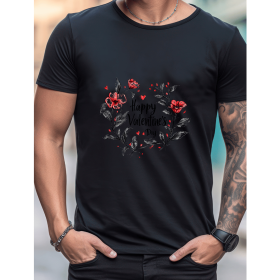 Celebrate in Style with This 100% Cotton Men's Valentine's Day Tee (Style: 225)