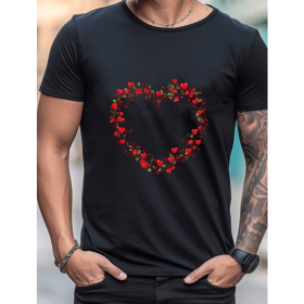 Celebrate in Style with This 100% Cotton Men's Valentine's Day Tee (Style: 218)