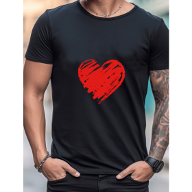 Celebrate in Style with This 100% Cotton Men's Valentine's Day Tee (Style: 54)
