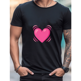 Celebrate in Style with This 100% Cotton Men's Valentine's Day Tee (Style: 2)