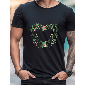 Celebrate in Style with This 100% Cotton Men's Valentine's Day Tee (Style: 17)