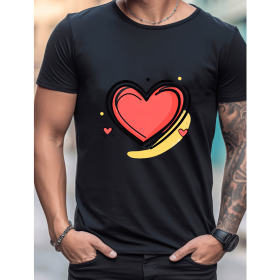 Celebrate in Style with This 100% Cotton Men's Valentine's Day Tee (Style: 105)