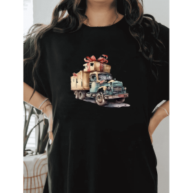 Casual Women's Cotton T-Shirt with Bow Detail - Trendy and Comfortable for Every Season (Style: 141)