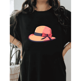 Casual Women's Cotton T-Shirt with Bow Detail - Trendy and Comfortable for Every Season (Style: 53)