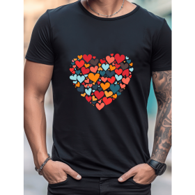 Celebrate in Style with This 100% Cotton Men's Valentine's Day Tee (Style: 263)