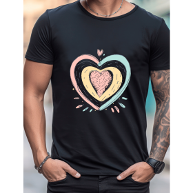 Celebrate in Style with This 100% Cotton Men's Valentine's Day Tee (Style: 260)