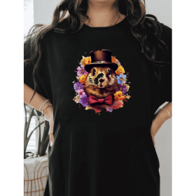 Casual Women's Cotton T-Shirt with Bow Detail - Trendy and Comfortable for Every Season (Style: 344)