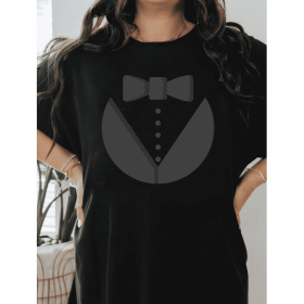 Casual Women's Cotton T-Shirt with Bow Detail - Trendy and Comfortable for Every Season (Style: 370)
