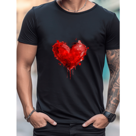 Celebrate in Style with This 100% Cotton Men's Valentine's Day Tee (Style: 474)