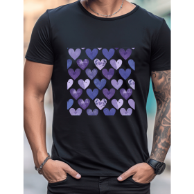 Celebrate in Style with This 100% Cotton Men's Valentine's Day Tee (Style: 448)