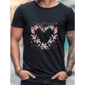 Celebrate in Style with This 100% Cotton Men's Valentine's Day Tee (Style: 421)