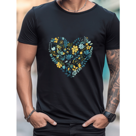 Celebrate in Style with This 100% Cotton Men's Valentine's Day Tee (Style: 443)