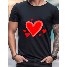 Celebrate in Style with This 100% Cotton Men's Valentine's Day Tee (Style: 453)