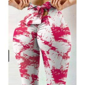 Hip-Lifting Sweatpants Leggings Women's Yoga Pants Stretch Fitness Pants (Option: M-P1004)