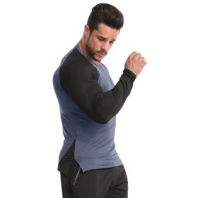 Fitness Clothes Men's High Elastic Breathability PRO Quick-drying (Option: Iron Grayish Black-3XL-1pcs)